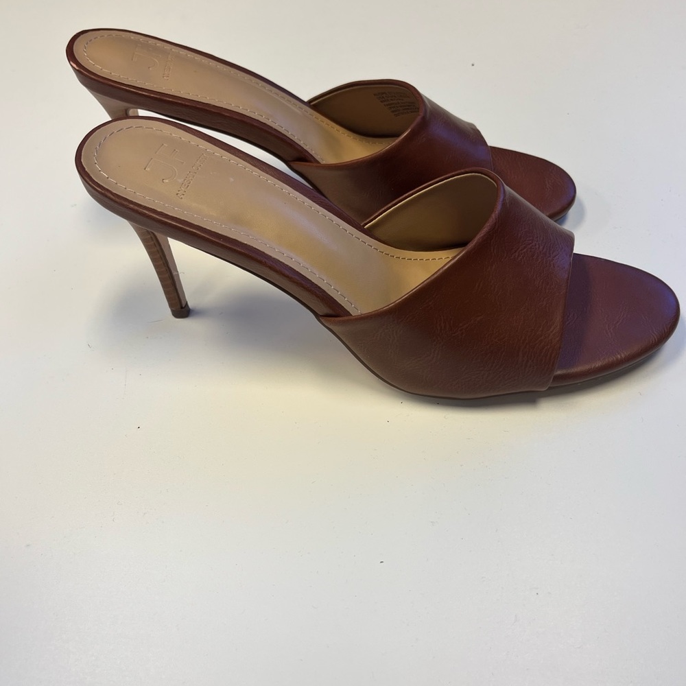 Brown Leather High Heel Shoes